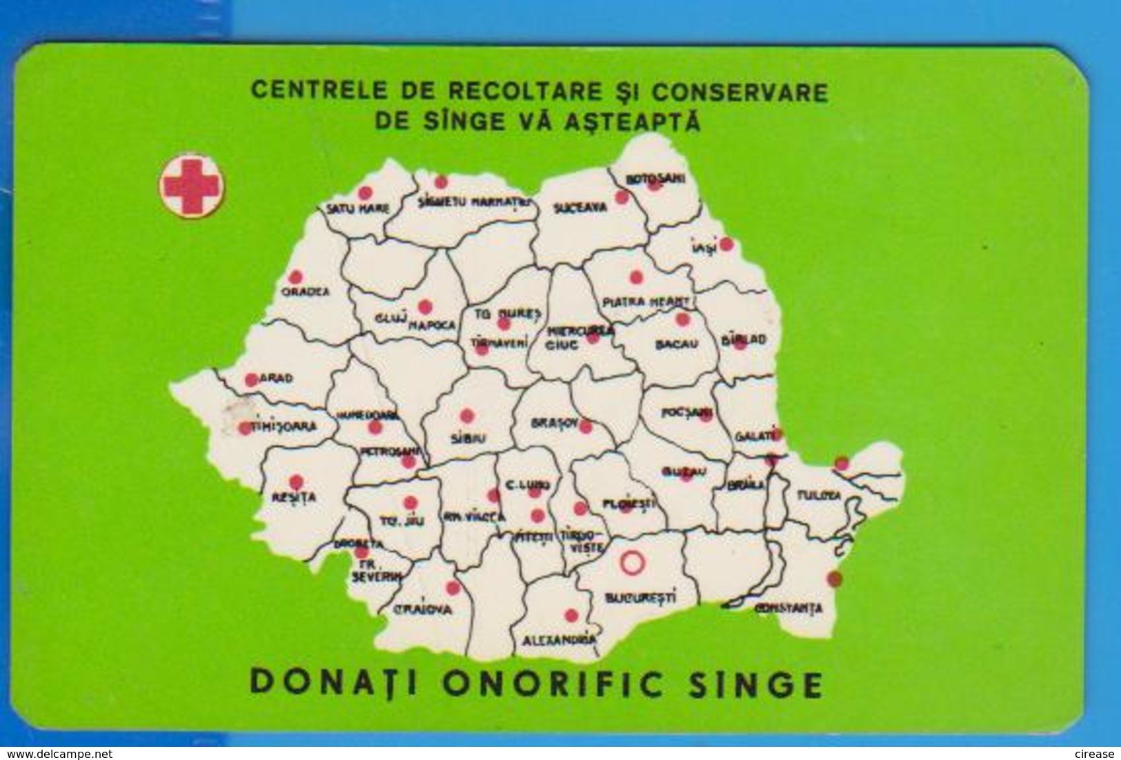 POCKET CALENDAR 1976 RED CROSS CROIX ROUGE MAPS MAP COLLECTE DE SANG CENTRE ROMANIA - Grand Format : 1971-80