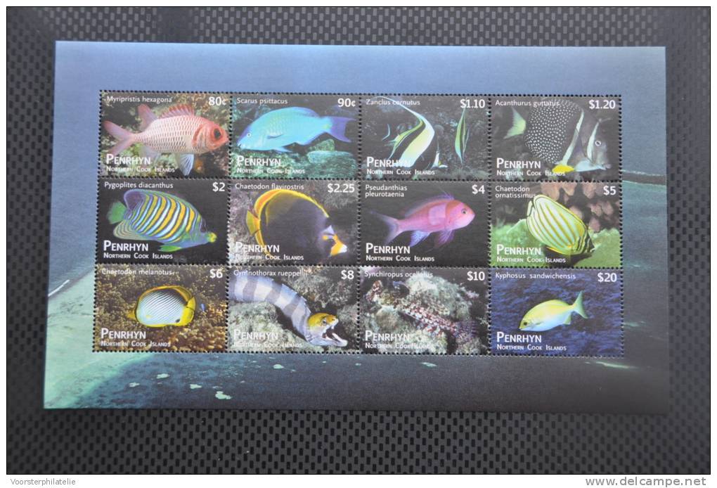 M1 49 ++  2012 PENRHYN MARINE LIFE FISH FISCH VIS POISSON BARRACUDA ++ VERY HIGH FACE VALUE  ++ MNH POSTFRIS ** - Penrhyn