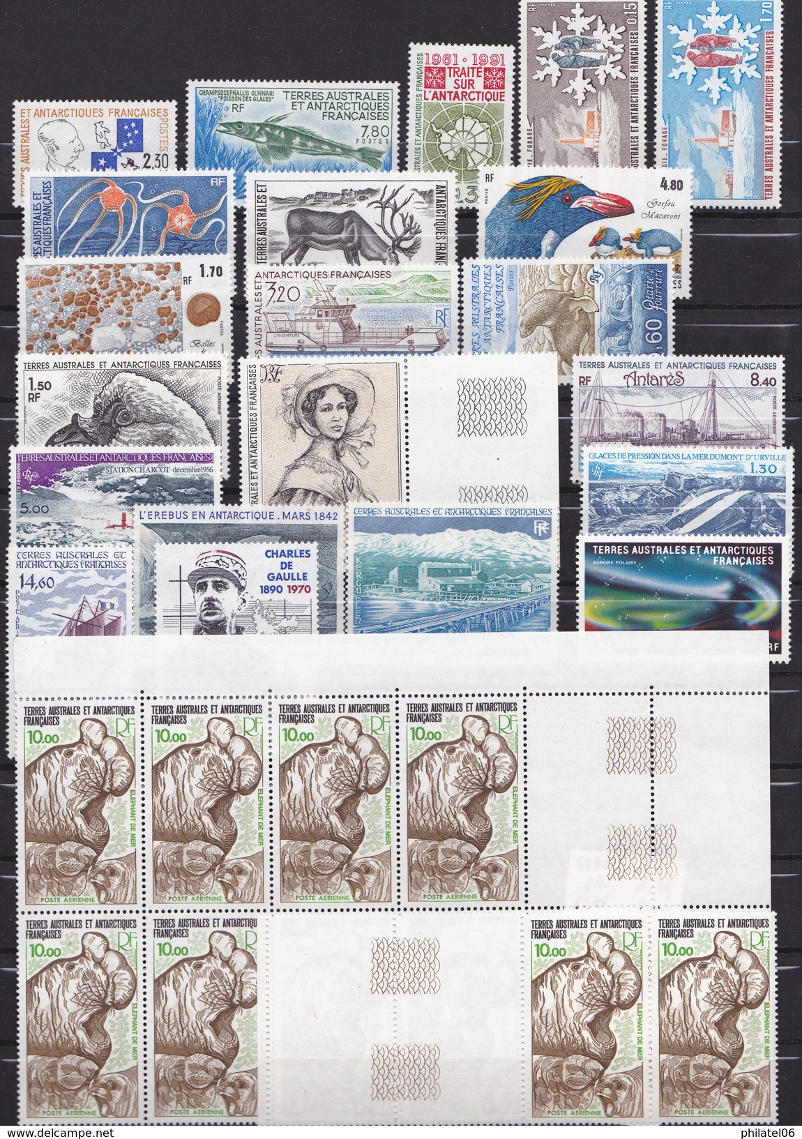 TERRES AUSTRALES  TIMBRES MNH**  FORTE COTE ET FACIALE - Collections, Lots & Séries