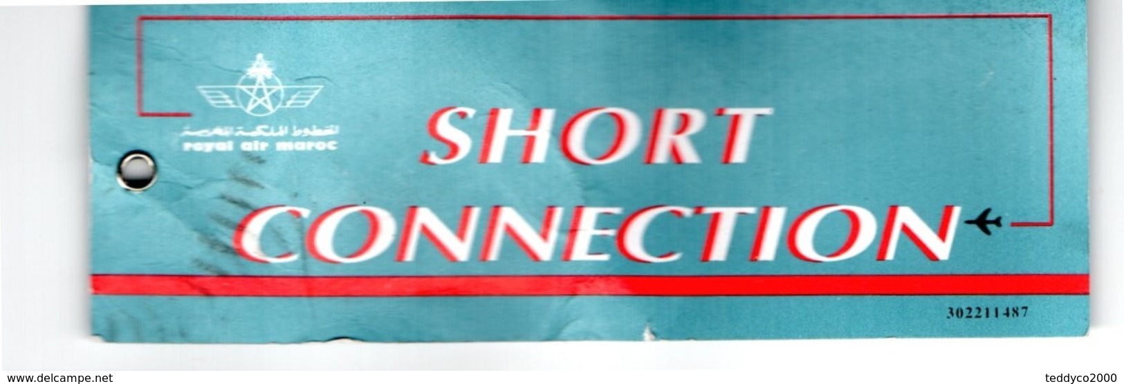 AIR MAROC Label SHORT CONNECTION - Étiquettes à Bagages