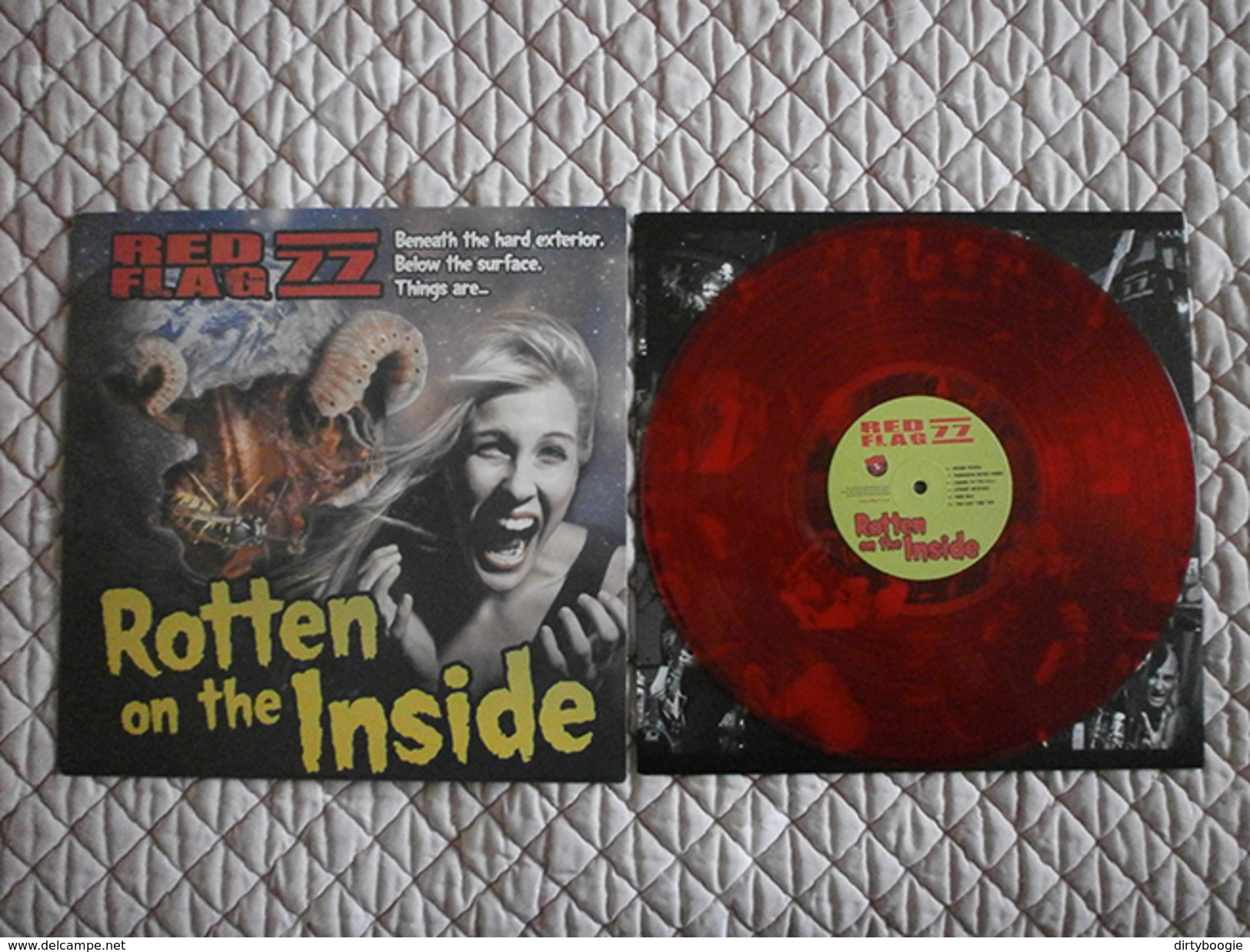 RED FLAG 77 - Rotten On The Inside - LP - PUNK - Vinyl ROUGE - ROSE TATTOO - Punk