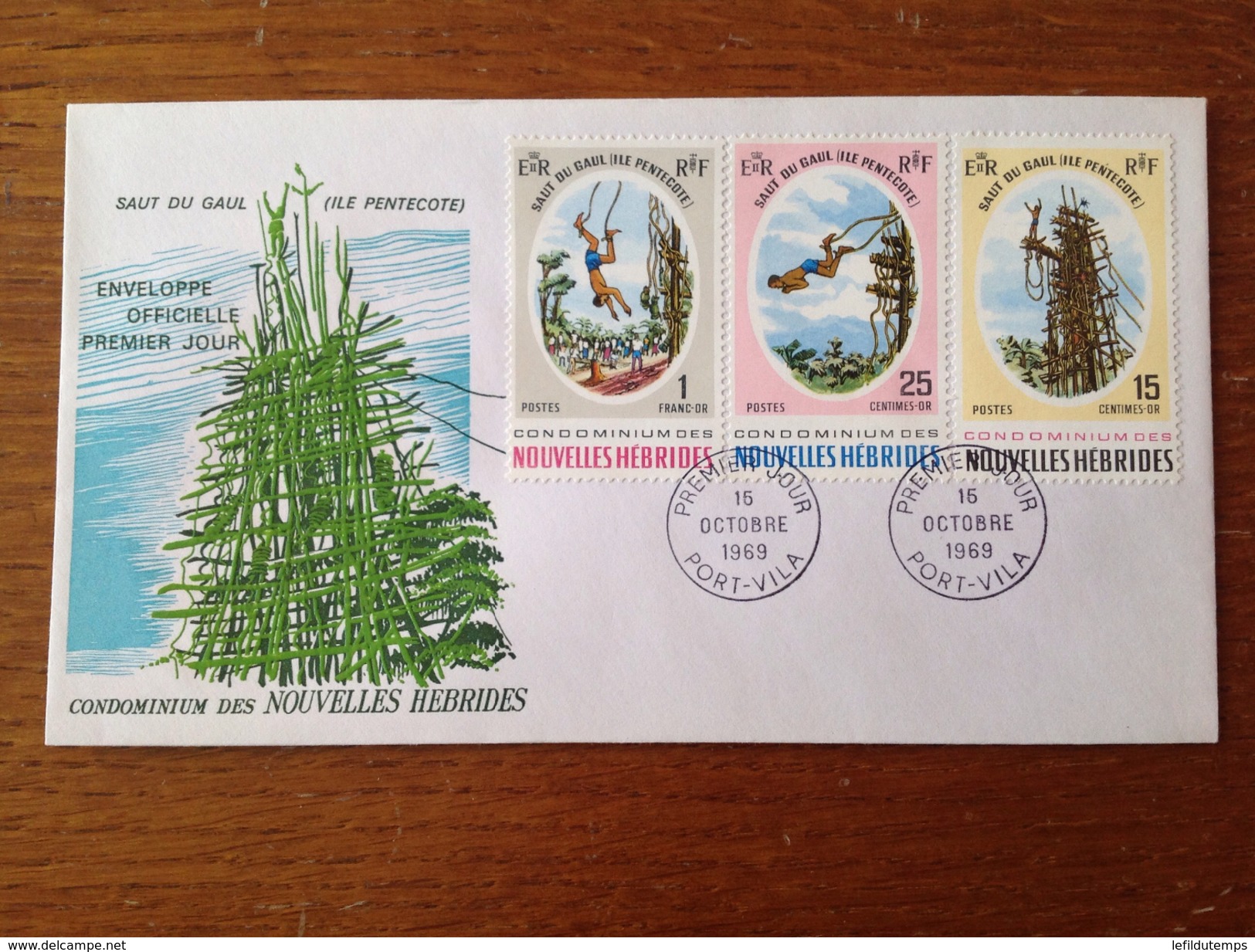 FDC 1969 Saut Du Gaul Sur L'Ile Pentecôte Zone Française - FDC