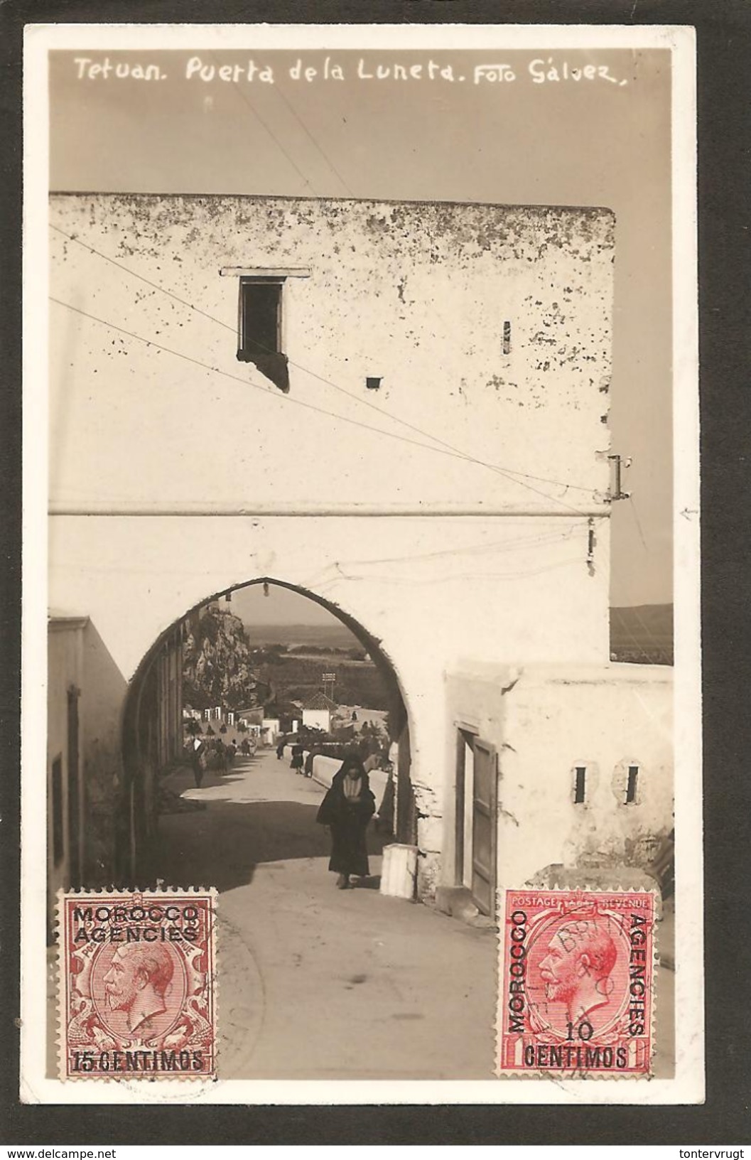 Morocco Tangier. 10 And 15 Centimos On P.c. Tetuan. 1931 ! Water Mark ! - Bureaux Au Maroc / Tanger (...-1958)