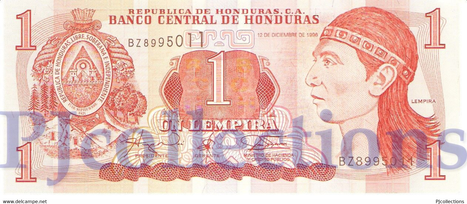 HONDURAS 1 LEMPIRA 1996 PICK 79a UNC - Honduras