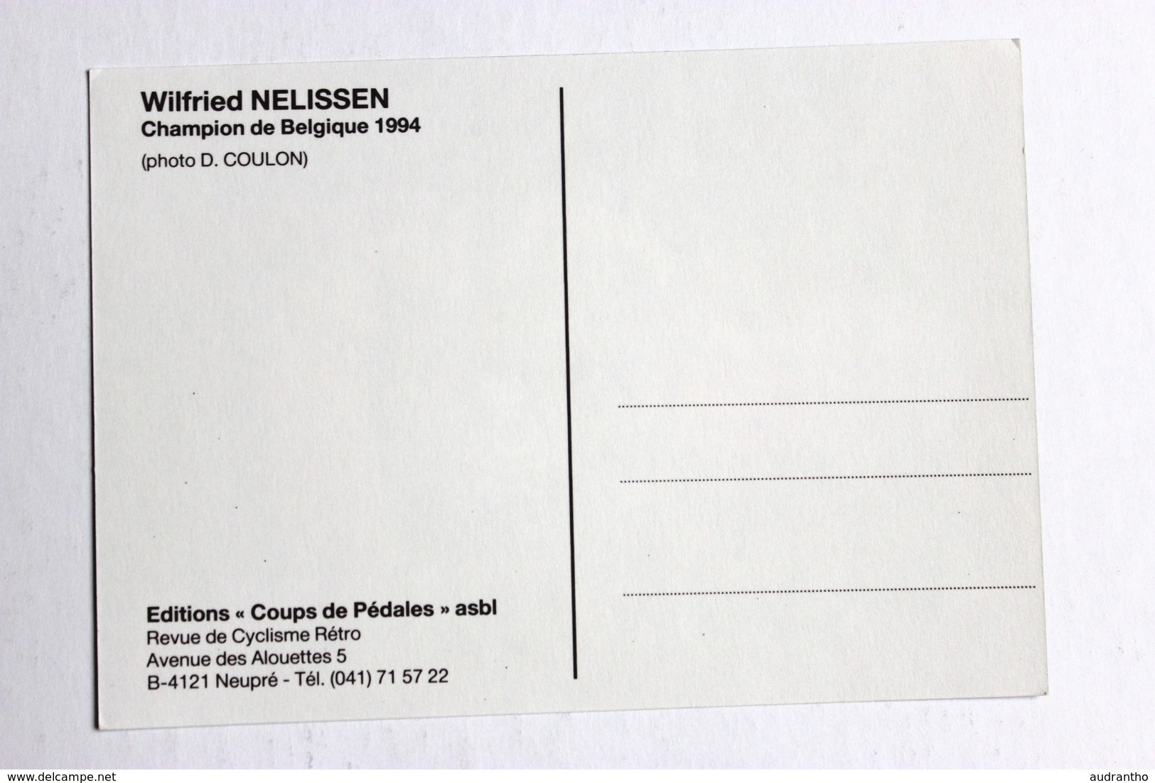 5 cartes postales Cyclisme cycliste Silovs Honchar Nelissen Joachim Gotti Coups de Pédales