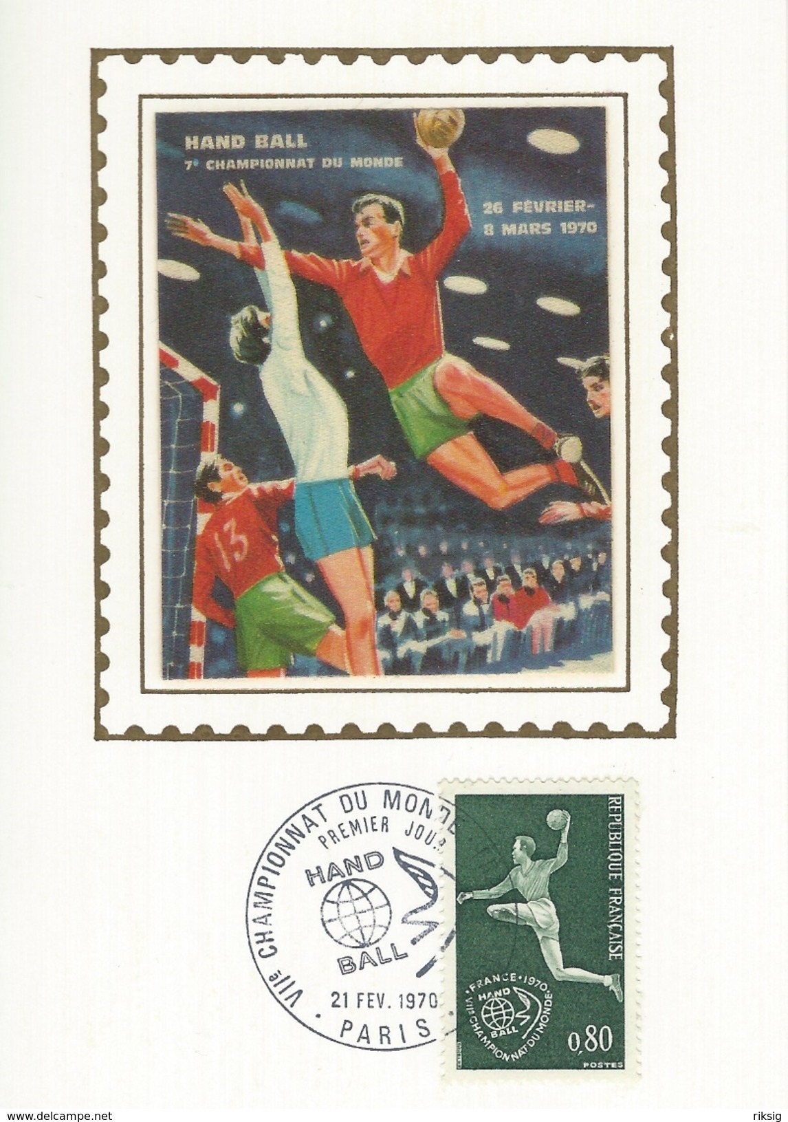 Handball.  Championat Du Monde 1970.   France..  # 05455 - Handball