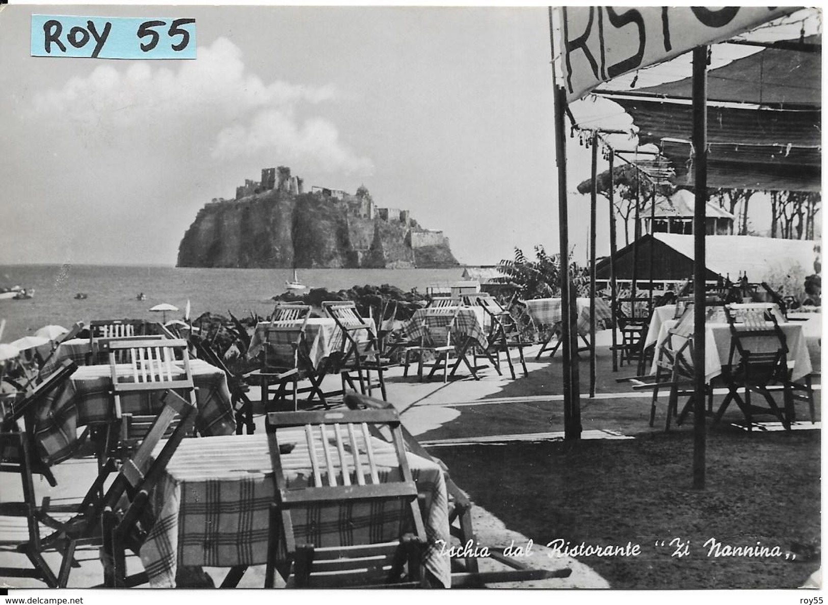 Campania-napoli-ischia Veduta Dal Ristorante Zi Nannina Veduta Tavoli Ristorante Bella Anni/50 - Autres & Non Classés