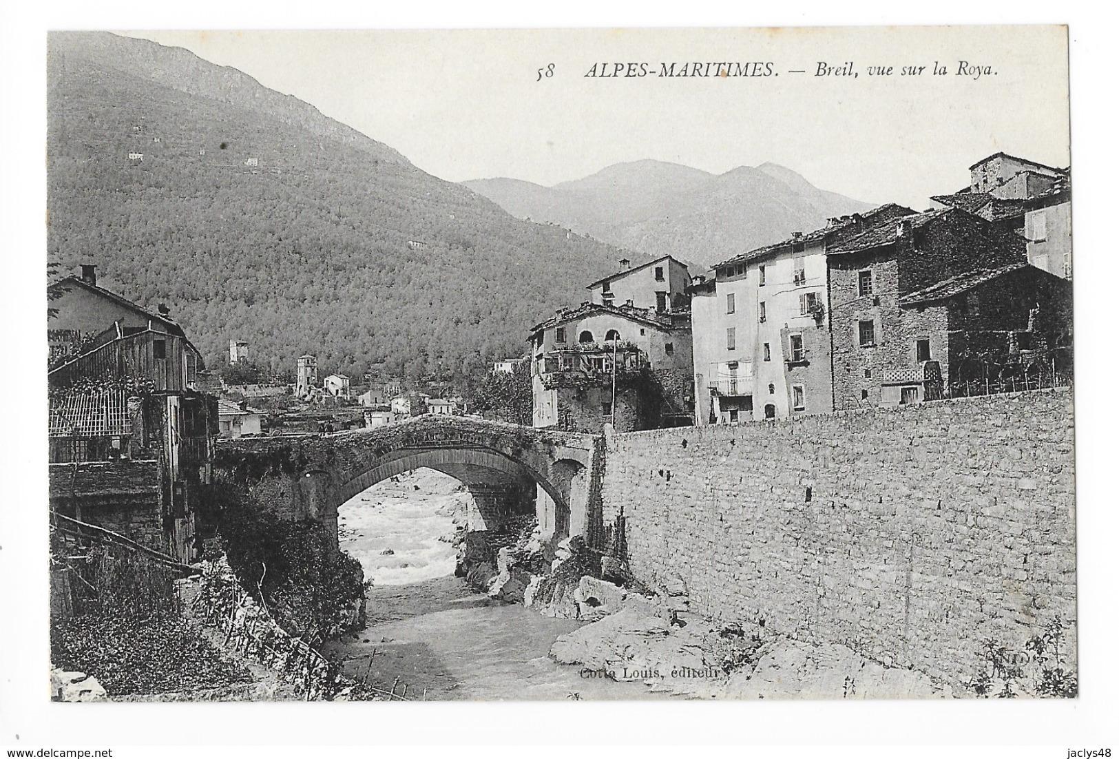 BREIL-sur-ROYA  (cpa 06)  Vue Sur La Roya -   - L 1 - Breil-sur-Roya