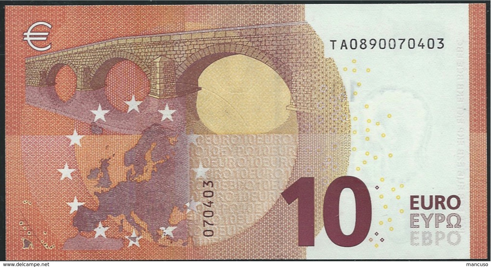 10  EURO DRAGHI  IRELAND  TA T002 A4   UNC - 10 Euro