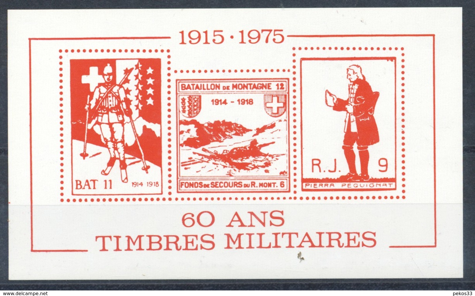 Vignette-  Block 1915-1975 Militaires  Postfrisch - Vignetten (Erinnophilie)