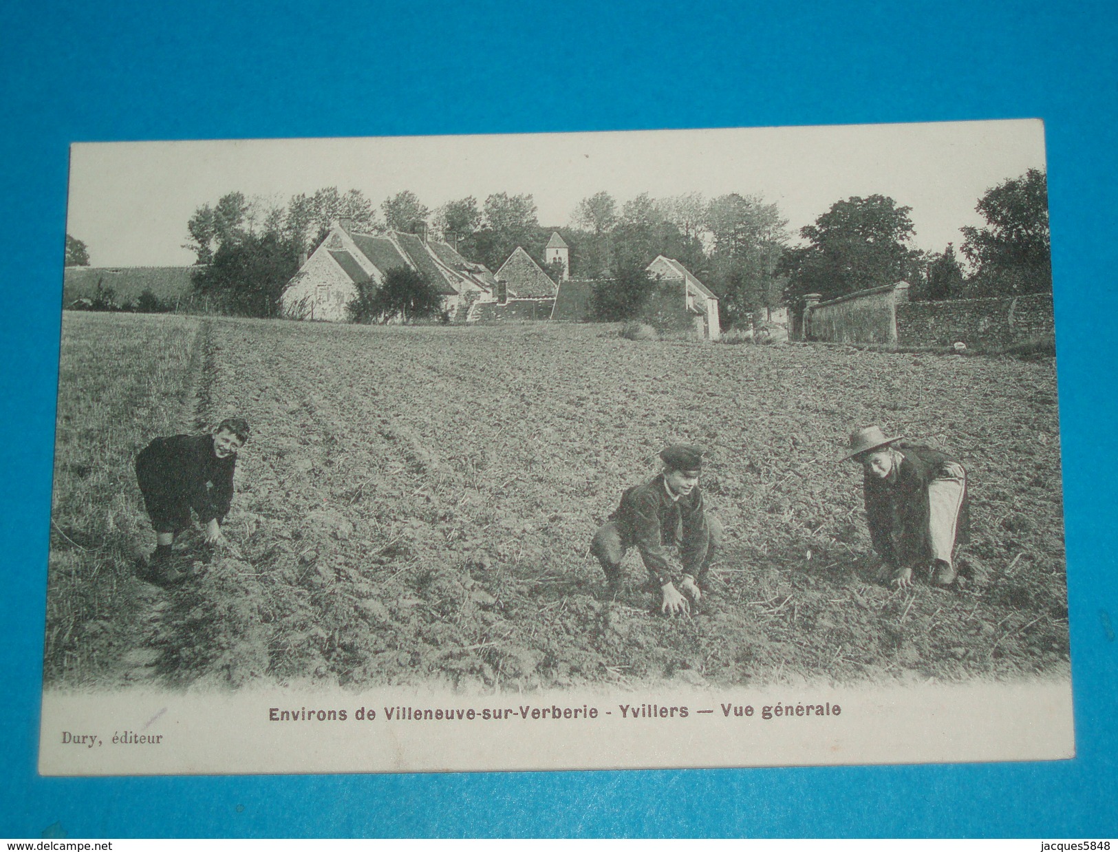 60 ) Yvillers - Vue Générale " Env De Villeneuve-sur-verberie - Année 1914 - EDIT : Dury - Other & Unclassified