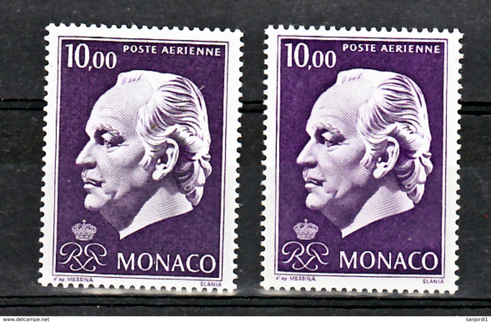 Monaco PA  97a Variété Violet Fluo Et Violet Foncé Rainier  Neuf ** TB  MNH Sin Charnela - Variétés