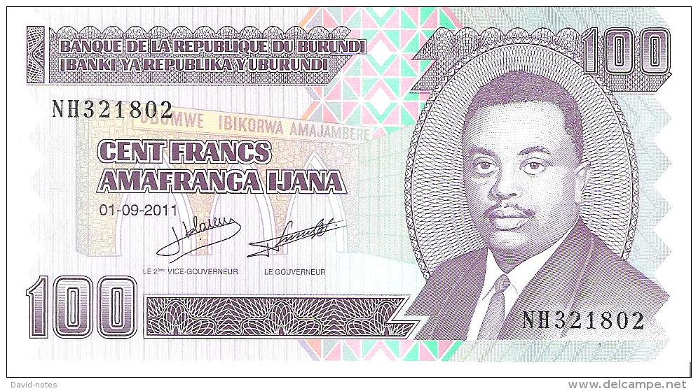 Burundi - Pick 44b - 100 Francs 2011 - Unc - Burundi