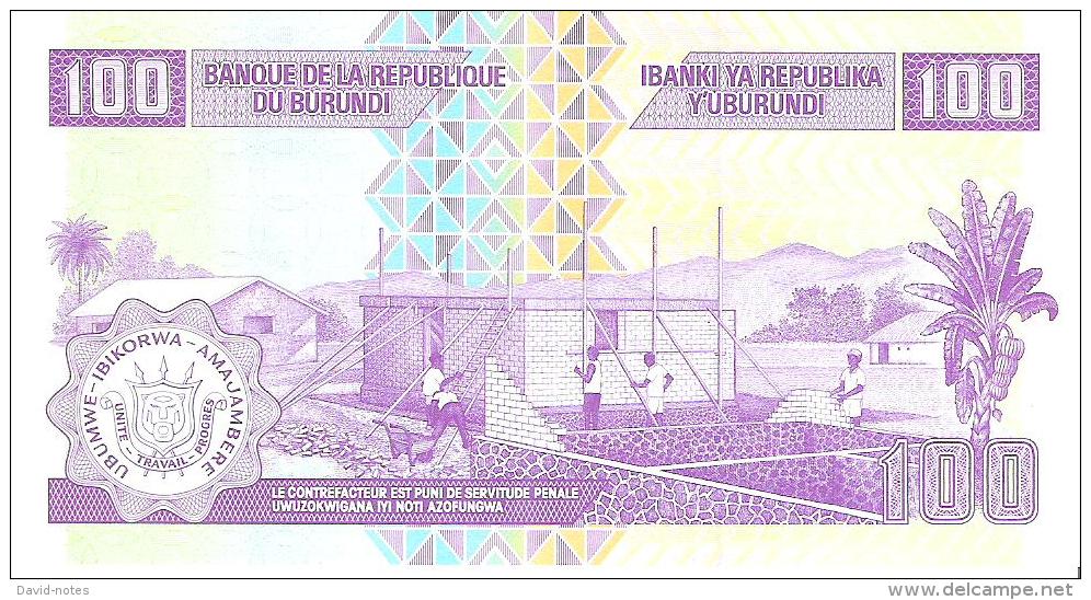 Burundi - Pick 44b - 100 Francs 2011 - Unc - Burundi