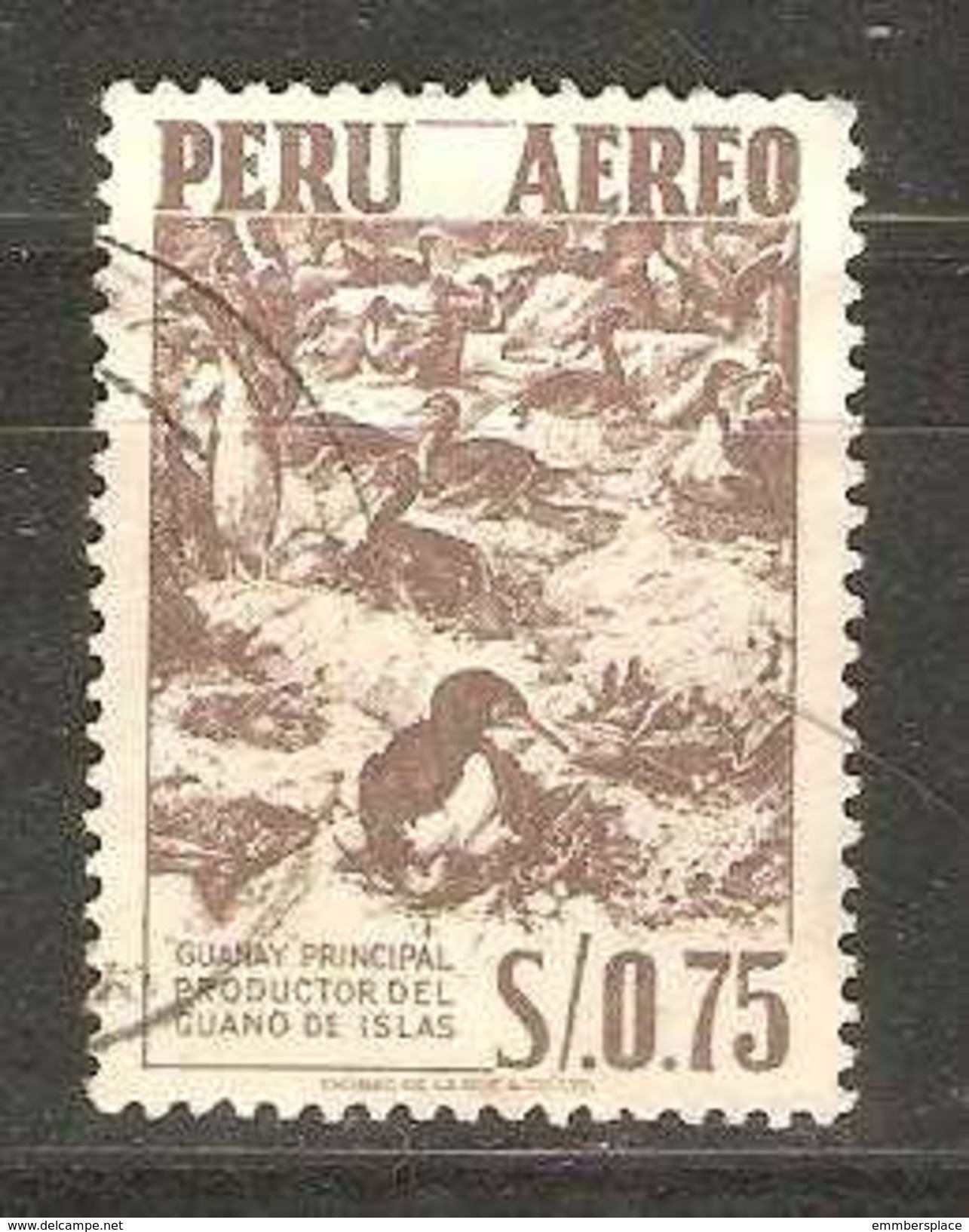 Peru - 1953 Cormorants Used  Sc C116 - Peru