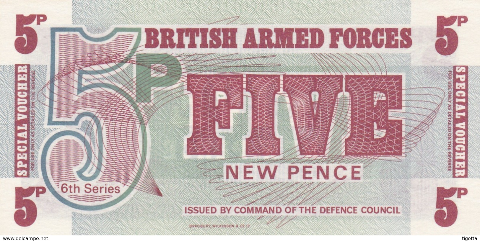 GRAN BRETAGNA BRITISH ARMED FORCES 5 NEW PENCE 6th SERIES FDS - British Troepen & Speciale Documenten