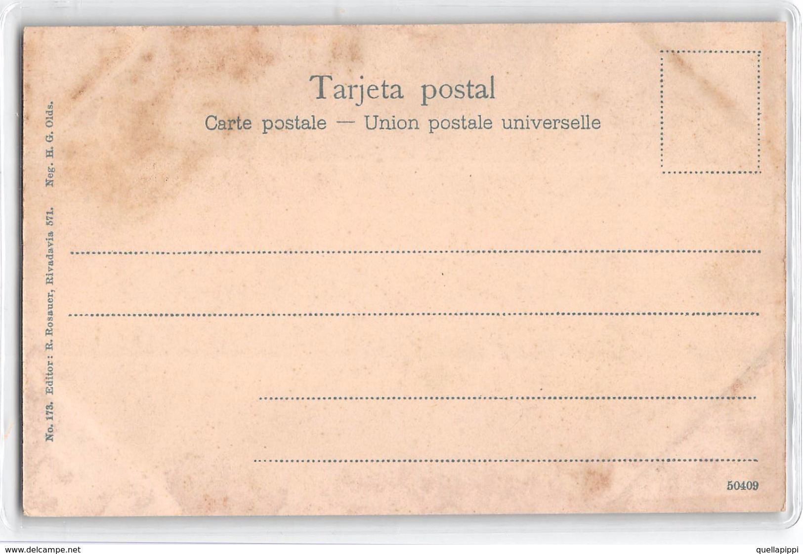 05389 "BUONOS AIRES, REP. ARGENTINA - CALLE TUCUMAN - 1890 CIRCA" ANIMATA, CARROZZE, CAVALLI. CART NON SPED - Argentina