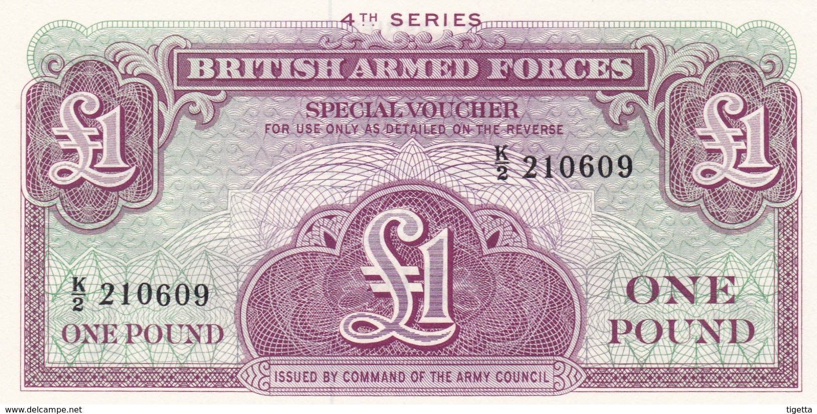 GRAN BRETAGNA BRITISH ARMED FORCES 1 POUND  4th SERIES FDS - British Armed Forces & Special Vouchers