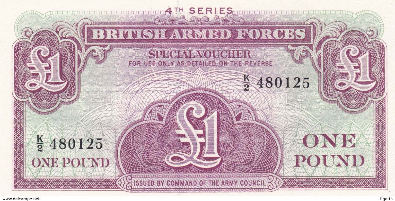 GRAN BRETAGNA BRITISH ARMED FORCES 1 POUND  4th SERIES FDS - British Armed Forces & Special Vouchers