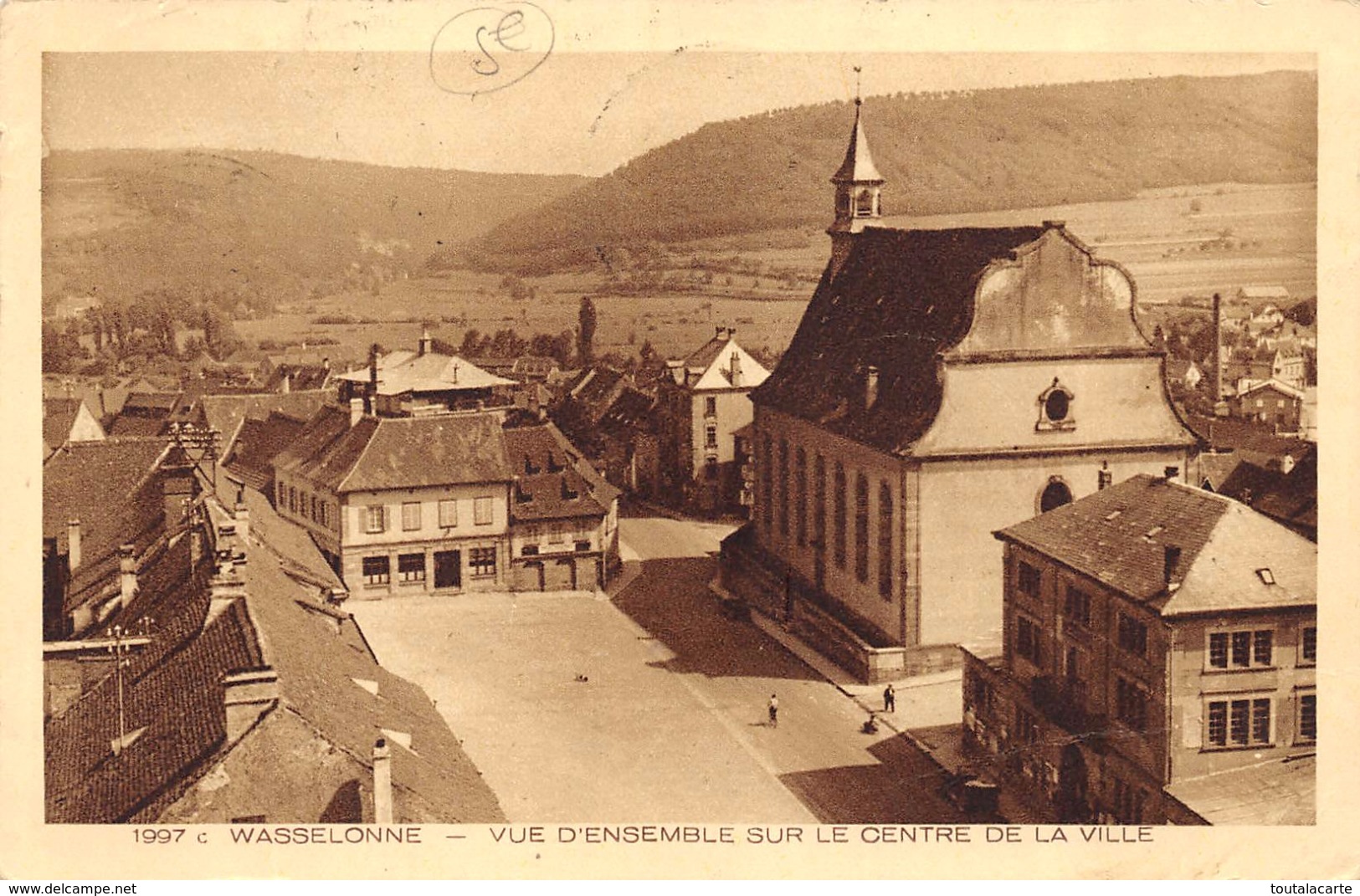 CPA 67 WASSELONNE VUE D ENSEMBLE SUR LE CENTRE DE LA VILLE  1935 - Wasselonne