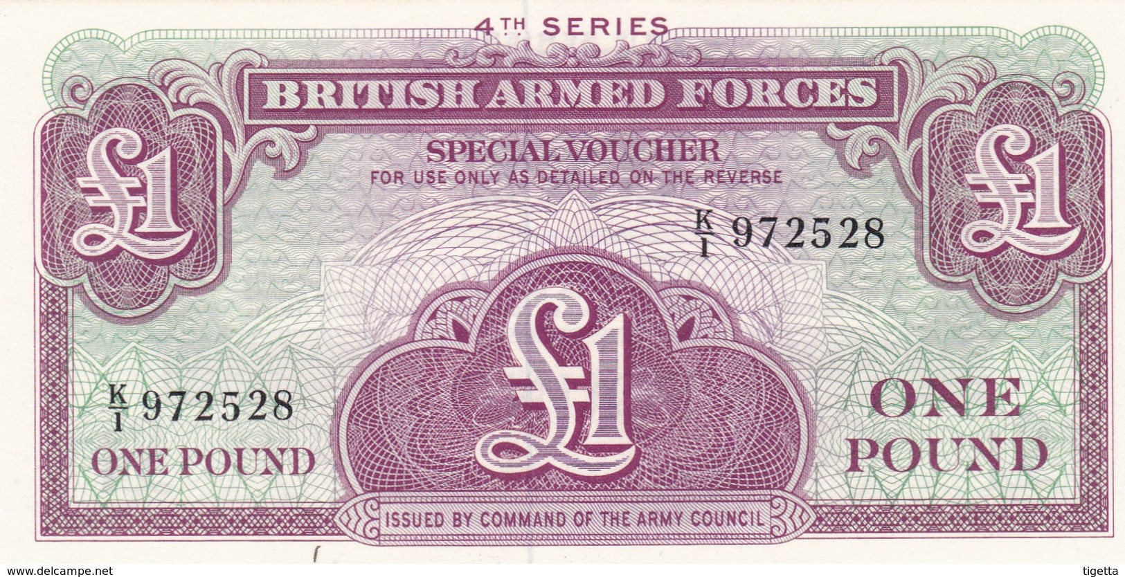 GRAN BRETAGNA BRITISH ARMED FORCES 1 POUND  4th SERIES FDS - Forze Armate Britanniche & Docuementi Speciali