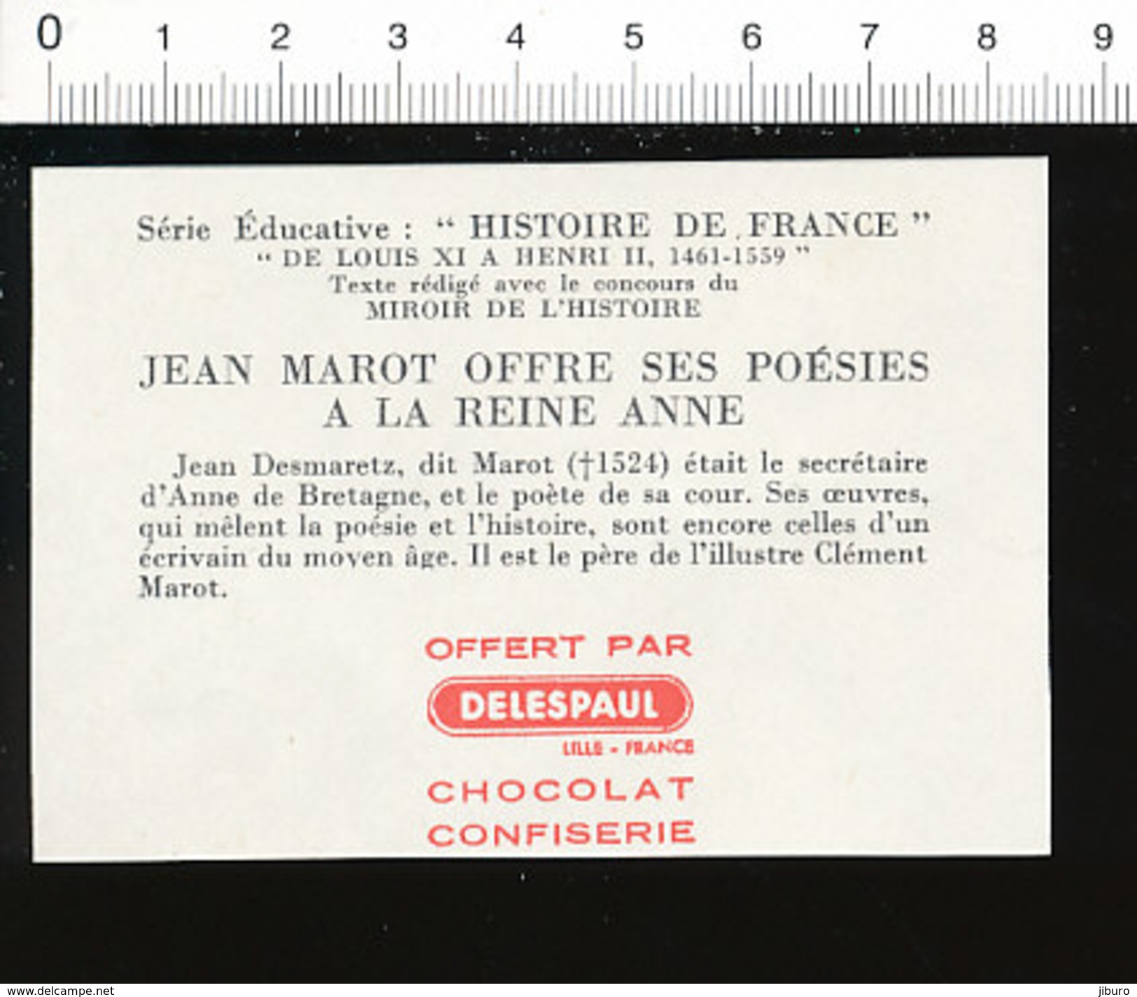 Image Jean Marot Et Anne De Bretagne / Poète Poésie Jean Desmaretz  / Histoire De France  / IM 14/41 - Autres & Non Classés