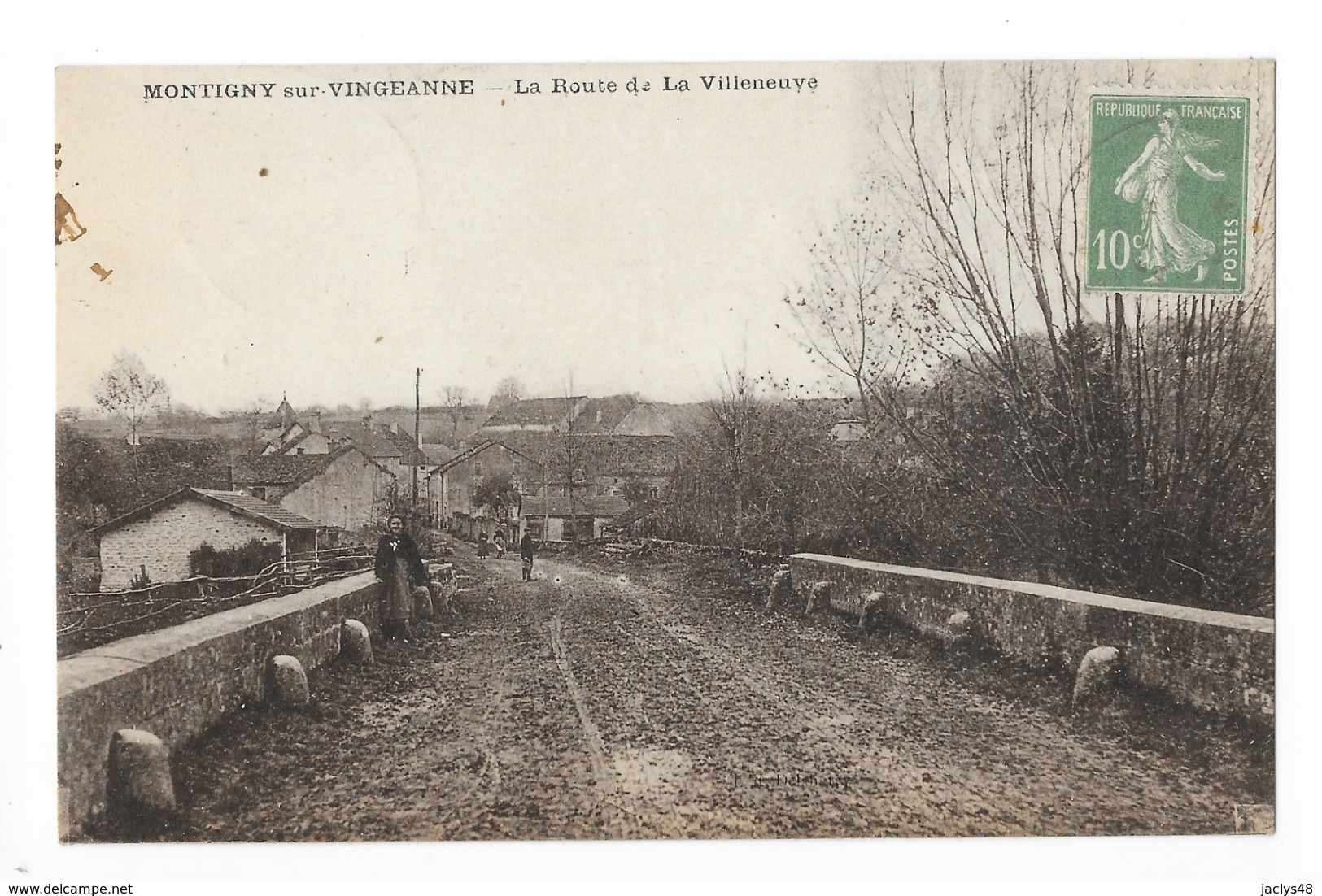 MONTIGNY-sur- VINGEANNE  (cpa 21)  La Route De La Villeneuve -    - L 1 - Altri & Non Classificati