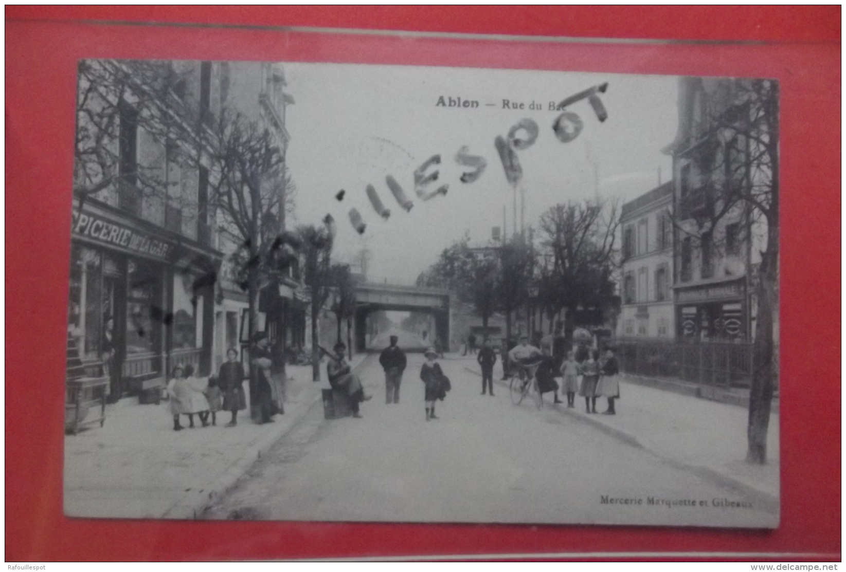 Cp Ablon Rue Du Bac Animé - Ablon Sur Seine