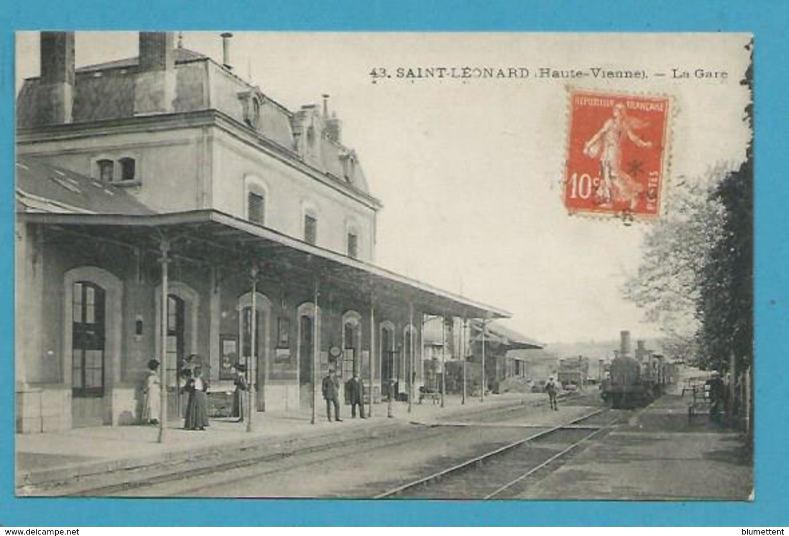 CPA 43 - Chemin De Fer Arrivée Du Train En Gare De SAINT-LEONARD 87 - Saint Leonard De Noblat
