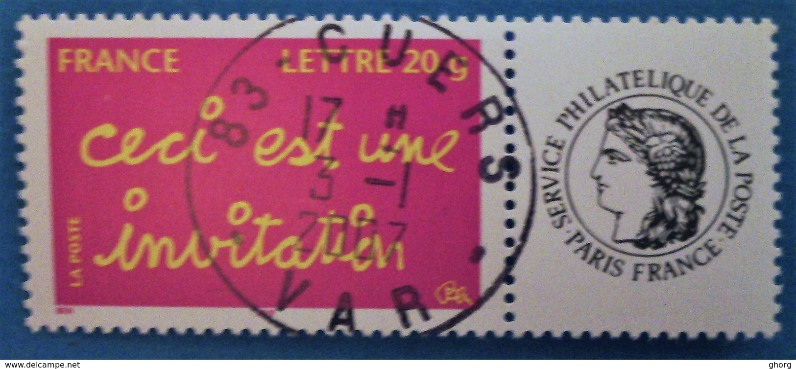 France 2005  : Timbre De Message "ceci Est Une Invitation" N° 3760A Oblitéré - Altri & Non Classificati