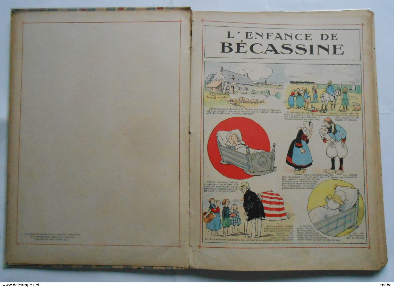 Enfance De Becassine ( L') Edition Originale De 1913 Par PICHON - Bécassine