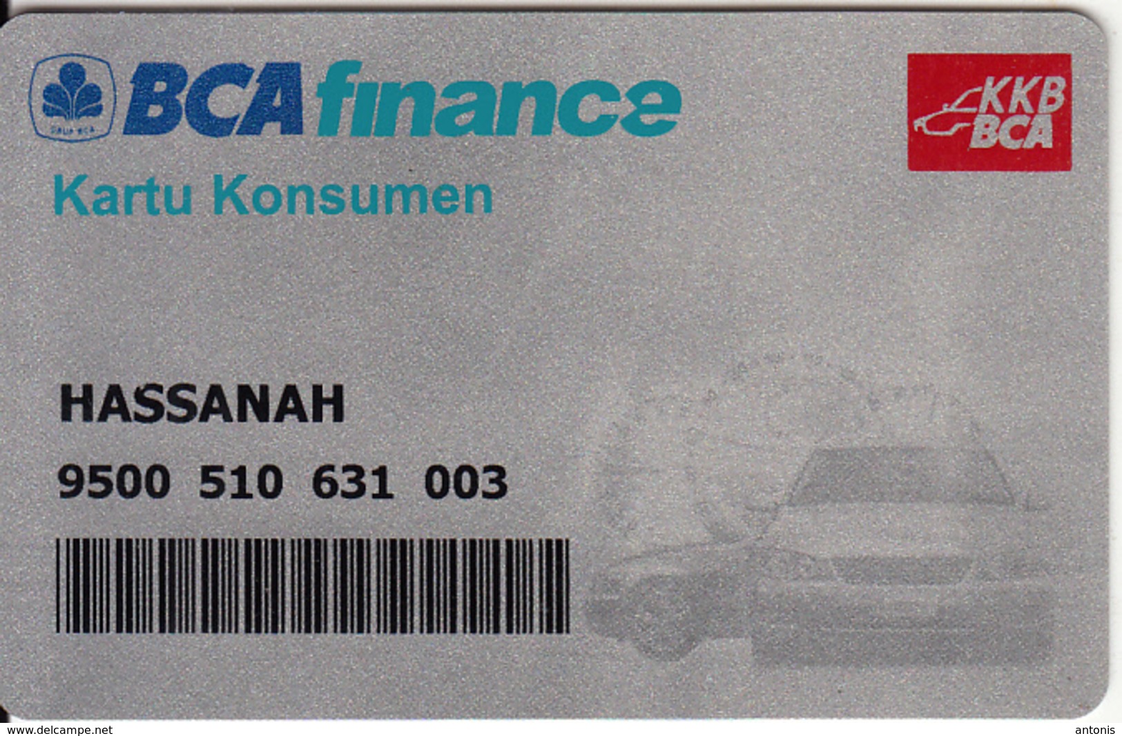 INDONESIA - BCA(Bank Central Asia) Finance Customer Card, Used - Credit Cards (Exp. Date Min. 10 Years)