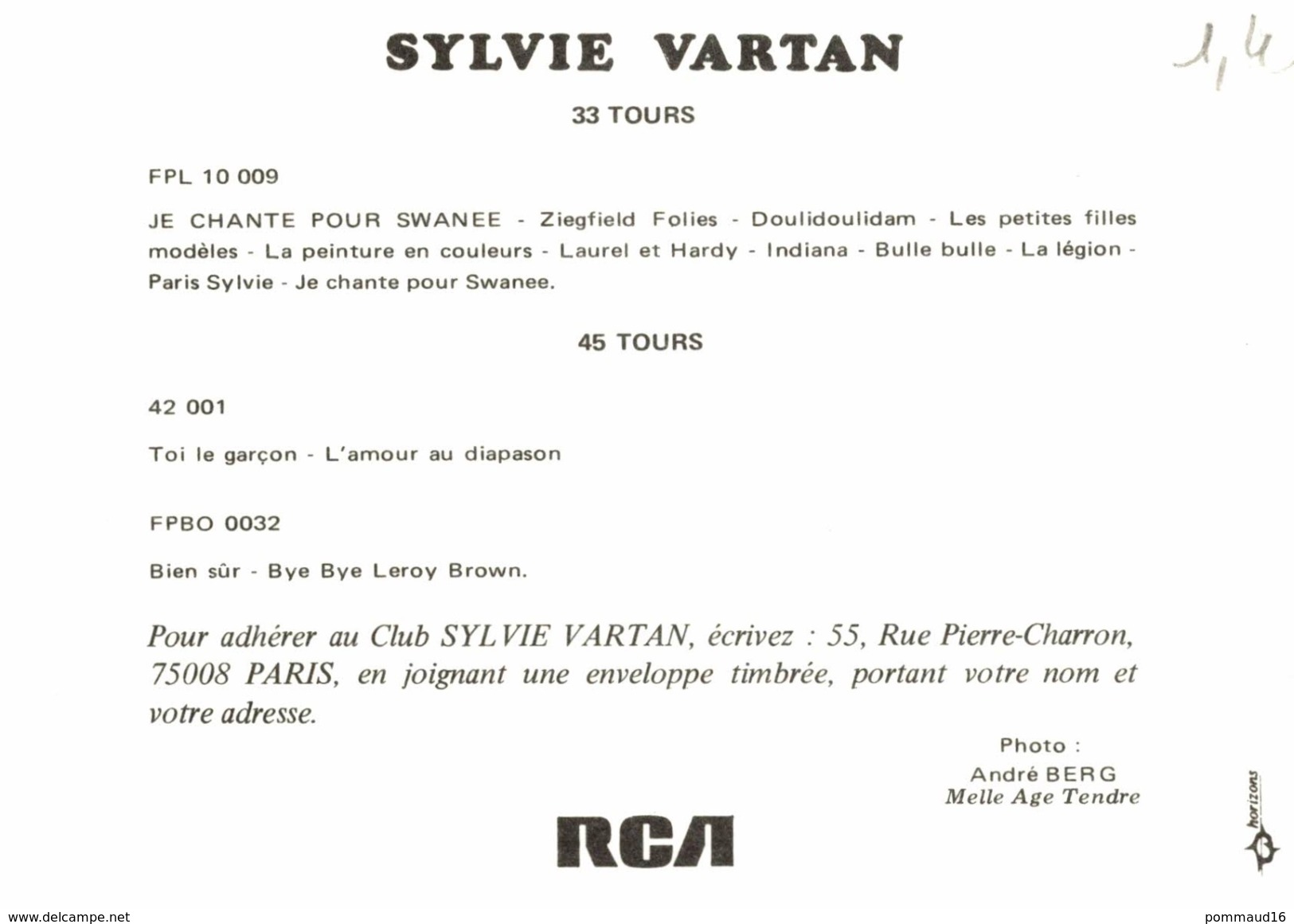 Sylvie Vartan - Autres & Non Classés