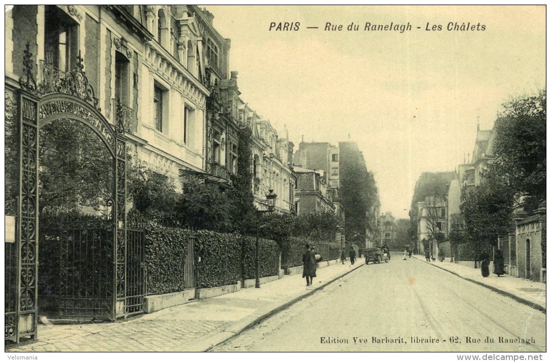 V6371 Cpa 75 Paris -  Rue De Ranelagh, Les Chalets - Arrondissement: 16