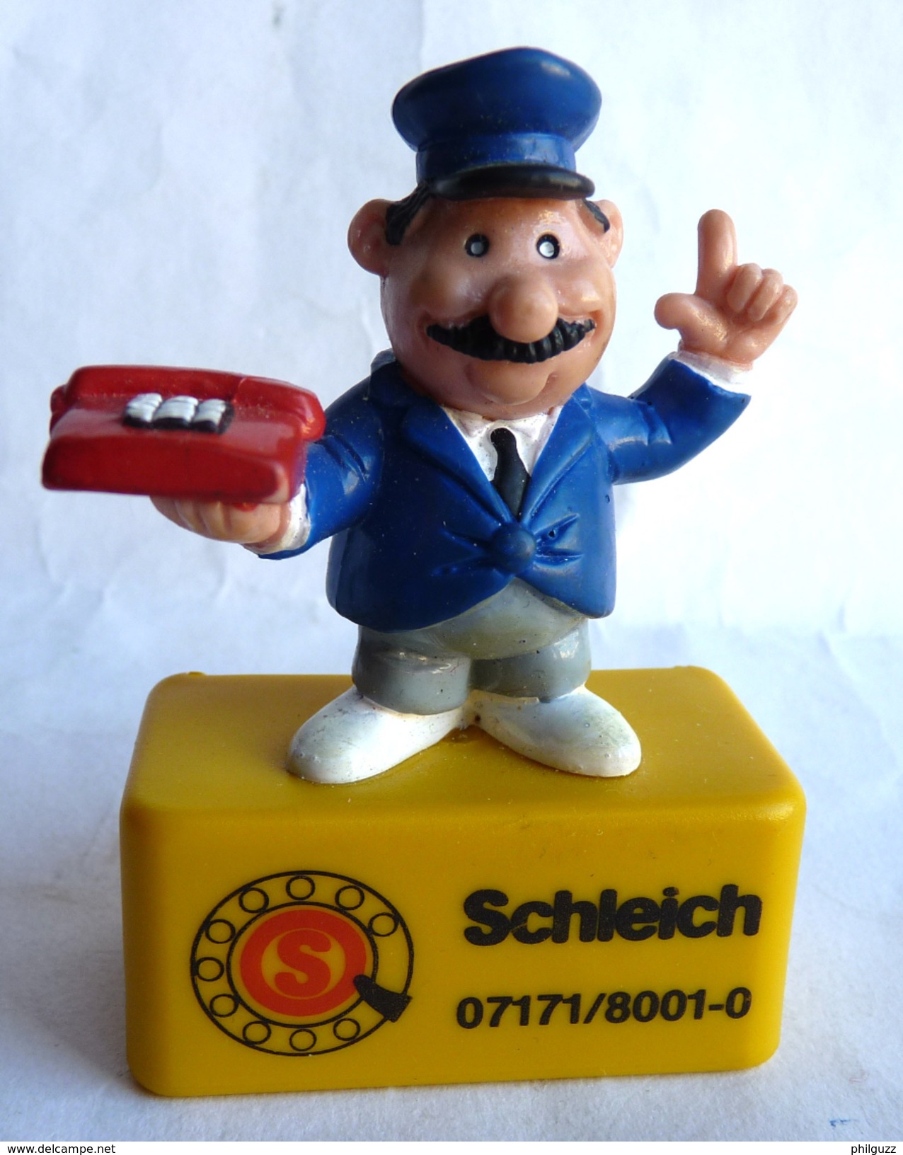 TRES RARE FIGURINE PUBLICITAIRE BONHOMME SCHLEICH SUR SOCLE - Autres & Non Classés