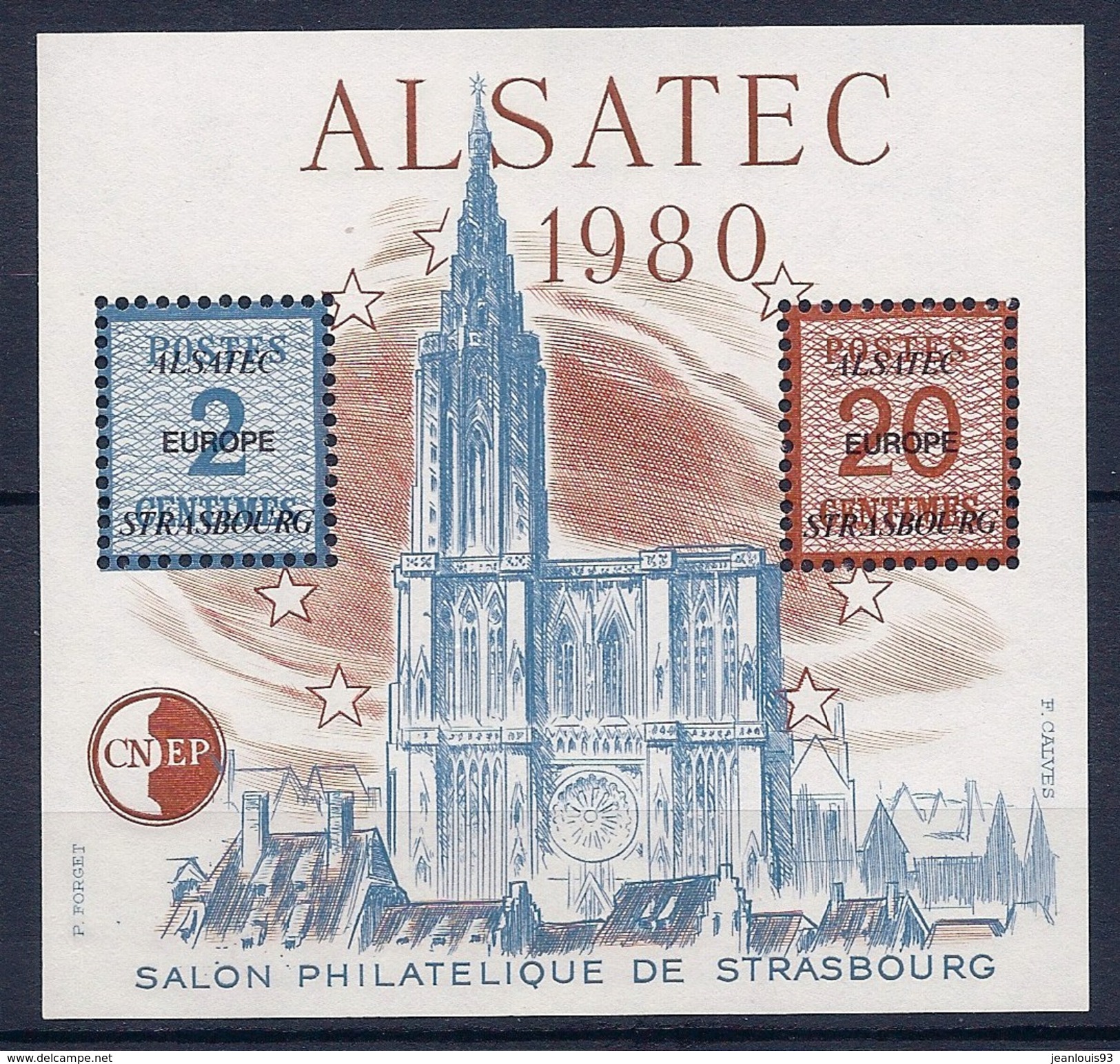 FRANCE - CNEP BLOC 1 ALSATEC 1980 NEUF** LUXE MNH - CNEP