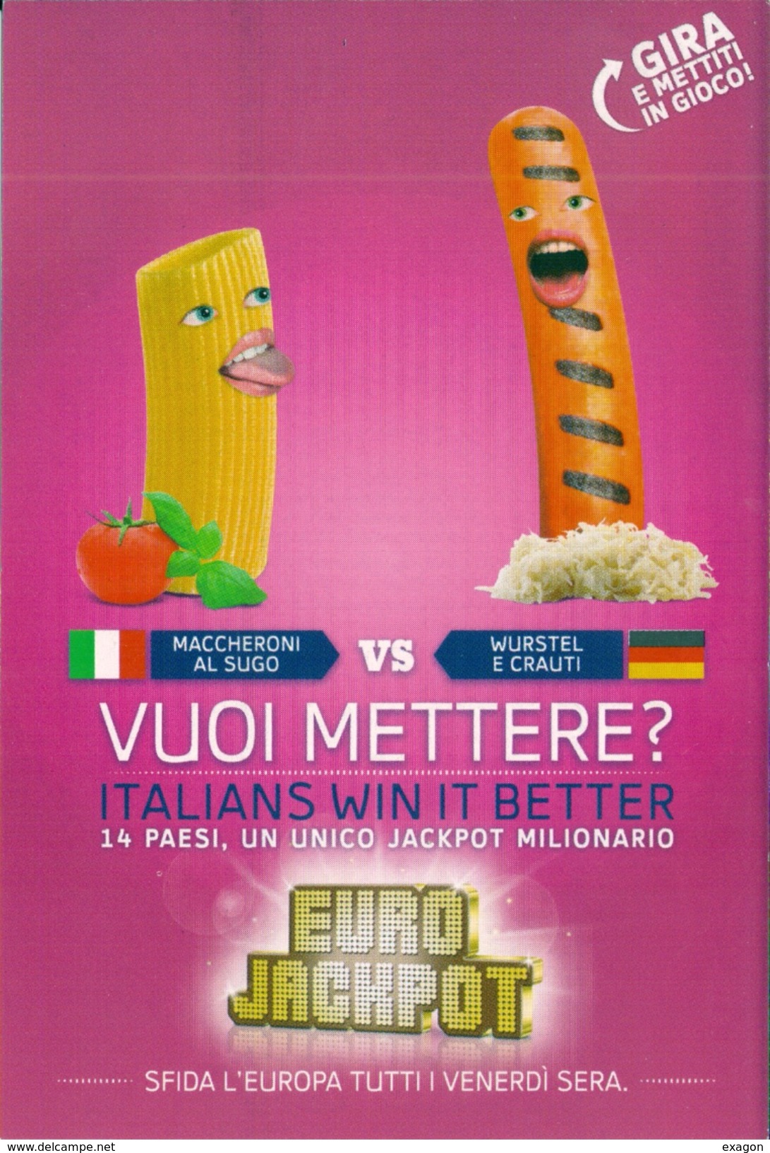 Lotto Di N. 4 Cartoline PUBBLICITARIE -  EUROJAKPOT - Anno  2014 - Manifestazioni