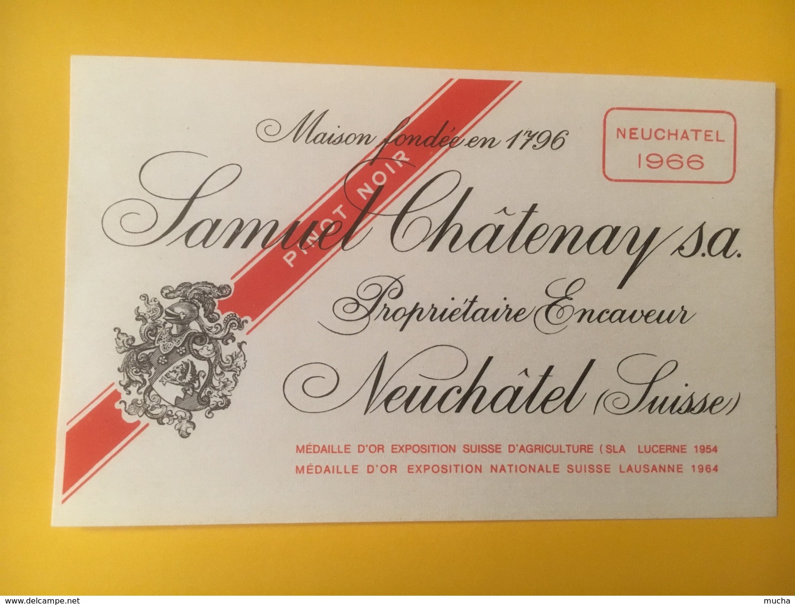 3299 - Suisse Neuchâtel Samuel Châtenay Neuchâtel 1966 - Autres & Non Classés