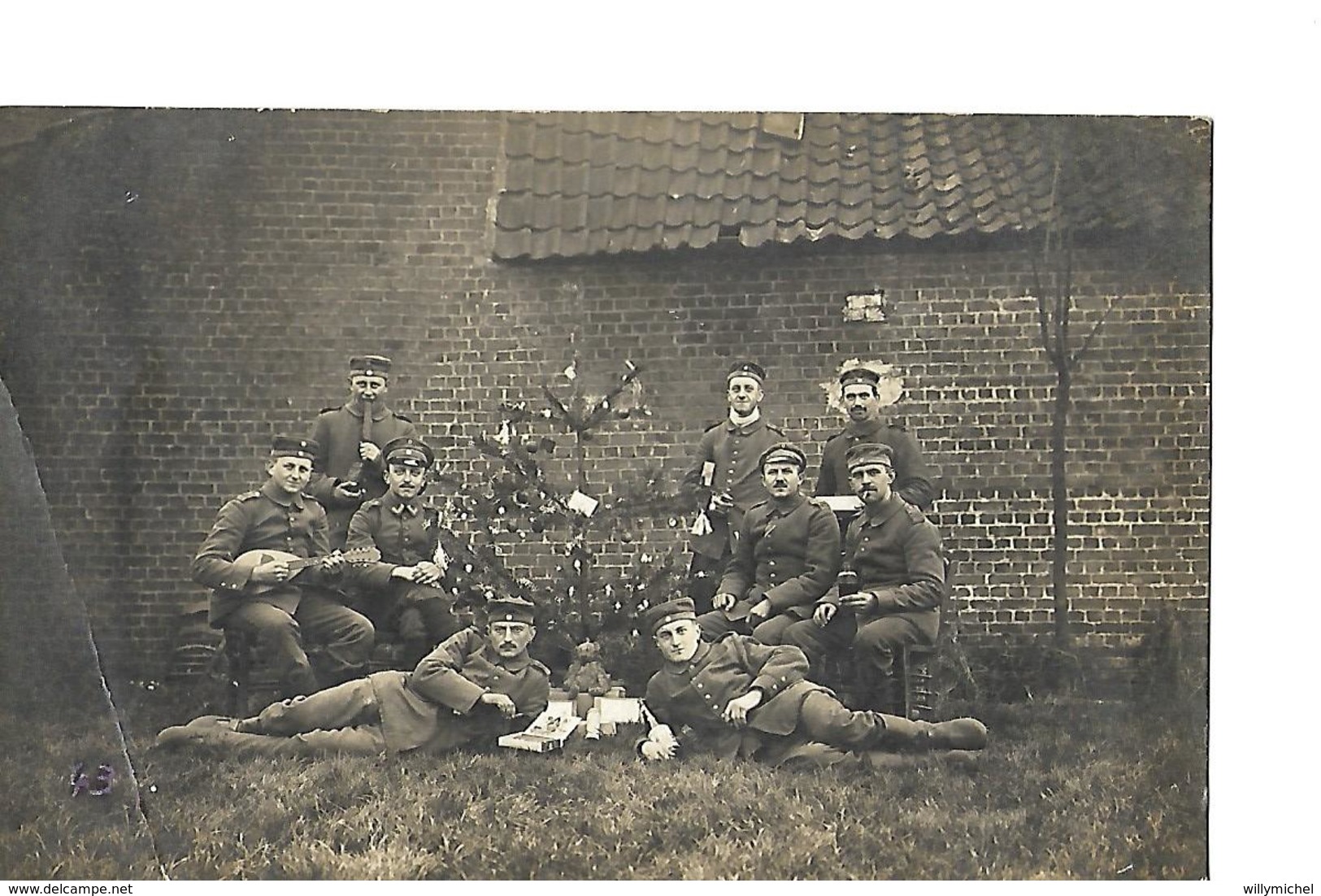 Oostrozebeke Duitse Fotokaart WO I Met Plooi - Oostrozebeke