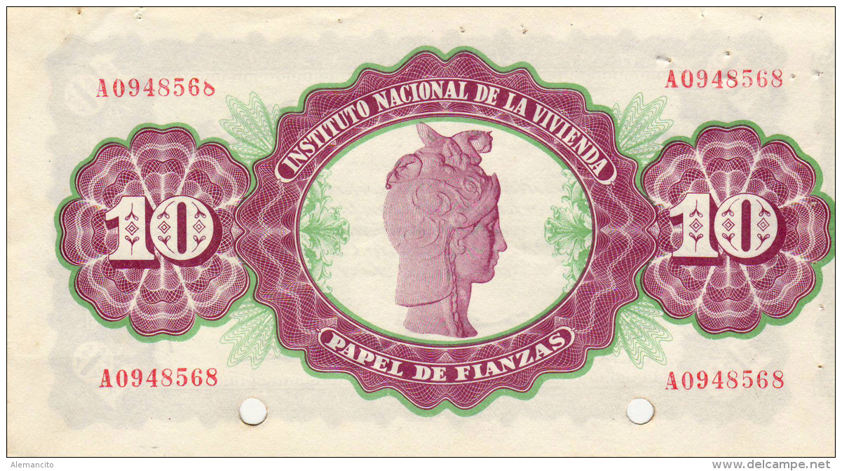 PAPEL DE FIANZA   INSTITUT0 NACIONAL DE LA VIVIENDA  AÑO 1939-40 - Cheques & Traverler's Cheques