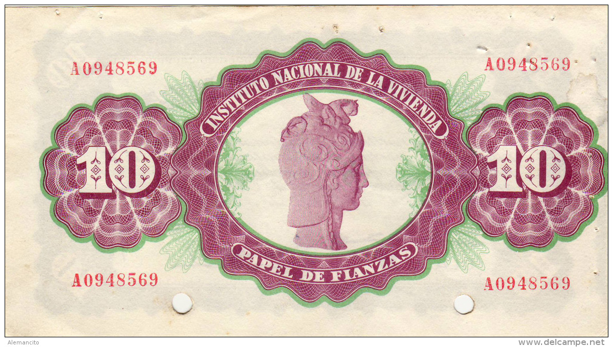 PAPEL DE FIANZA   INSTITUT0 NACIONAL DE LA VIVIENDA  AÑO 1939-40 - Assegni & Assegni Di Viaggio