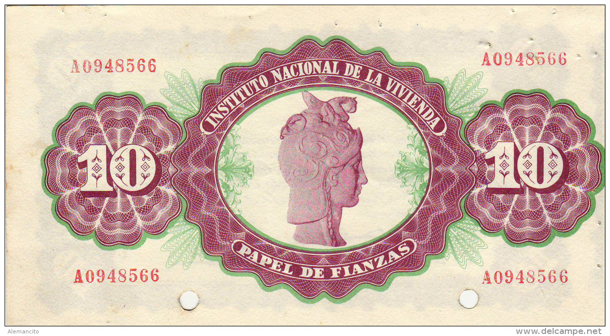 PAPEL DE FIANZA   INSTITUT0 NACIONAL DE LA VIVIENDA  AÑO 1939-40 - Chèques & Chèques De Voyage