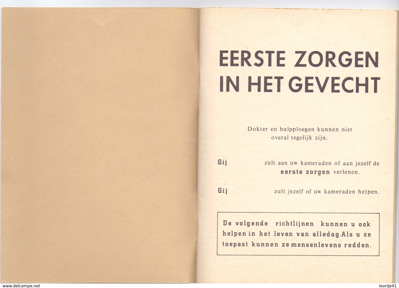 Belgische Krijgsmacht 1971 - Boekje Overleven In Een Gevecht En Bij Nucleaire Biologische Chemische Oorlog 38 Pag. - Altri & Non Classificati