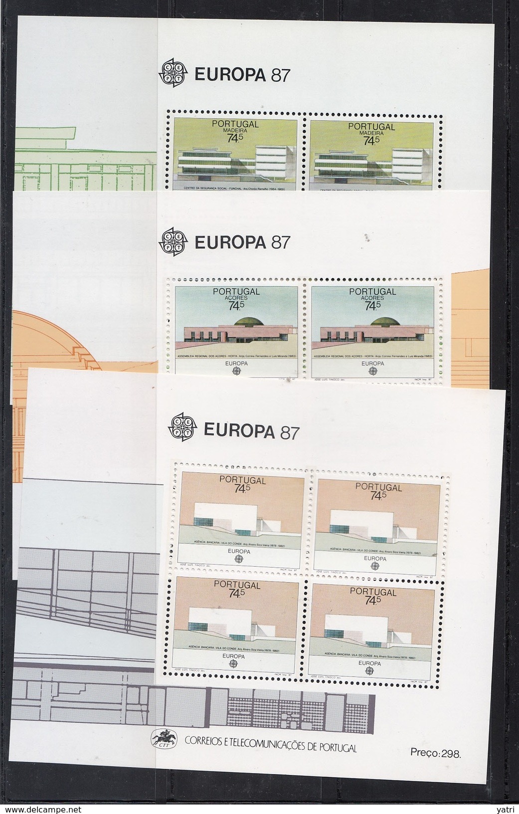 Europa Cept  (1987) - Portogallo, Azzorre, Madera ** - 1987