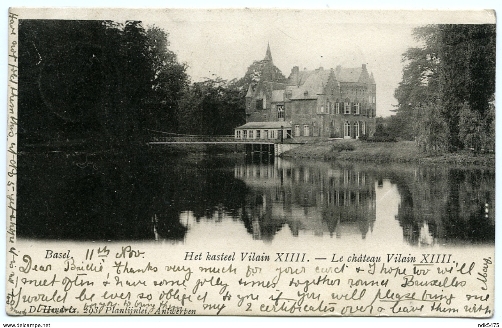 BELGIQUE : BASEL / BAZEL - LE CHATEAU VILAIN XIIII / ADDRESS - BELFAST, LIMESTONE ROAD, NEWINGTON TERRACE - Kruibeke