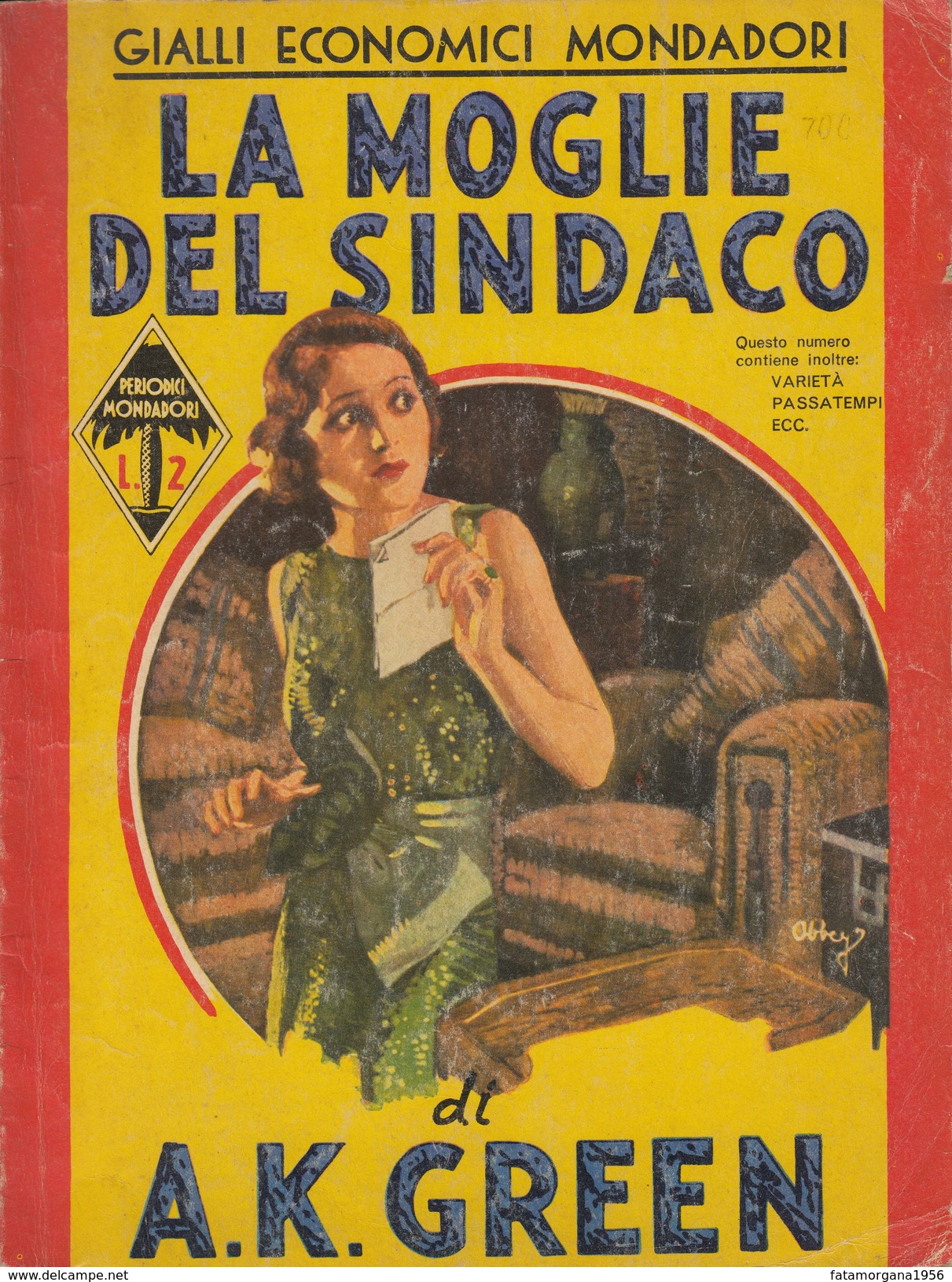 LA MOGLIE DEL SINDACO - 1935 - GIALLI ECONOMICI MONDADORI - Thrillers