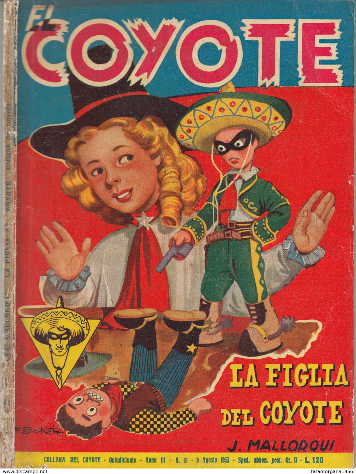 LA FIGLIA DEL COYOTE - Collana EL COYOTE - Numero 61 - 8 Agosto 1953 - Action & Adventure