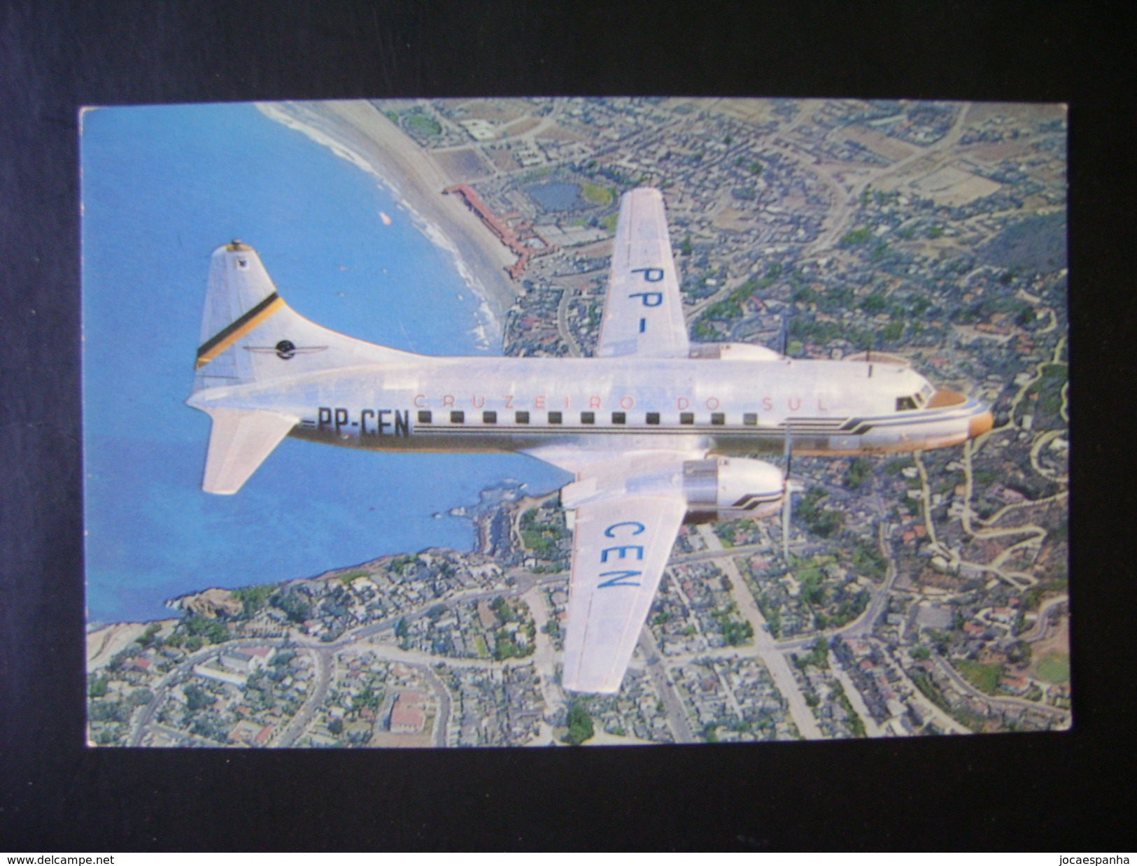 ORIGINAL COMPANY POSTCARD AIRPLANE CONVAIR 440 OF THE CRUZEIRO DO SUL (BRAZIL) - 1946-....: Ere Moderne