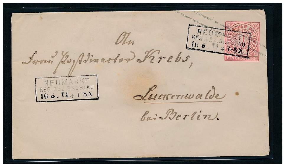 Norddeutsche Post- Ganzsache- Neumarkt-Breslau  (g7147  ) Siehe Bild - Sonstige & Ohne Zuordnung