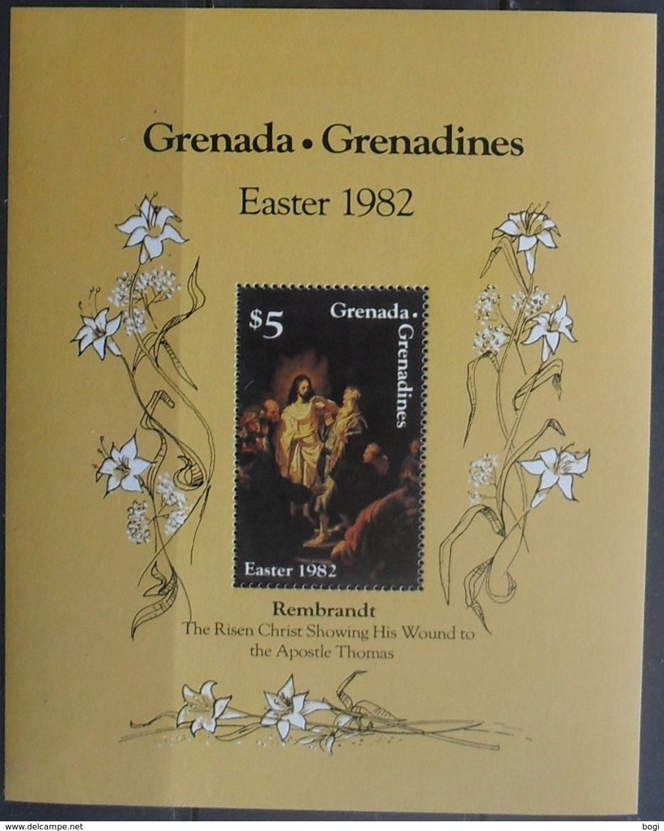 Grenadines-Grenade 1982 Block N° 66 - Pâques. Peinture De Rembrandt - Gemälde